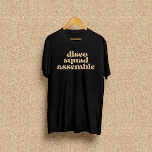 Glitter Disco Tshirt, Disco Squad Assemble