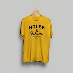House and Disco Tshirt yellow