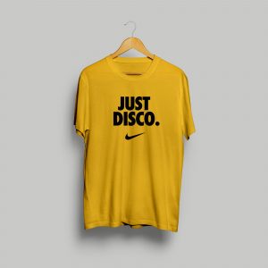 Just Disco T-shirt Yellow and black print