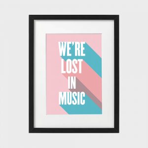 Disco Prints We're lost in music pink theme