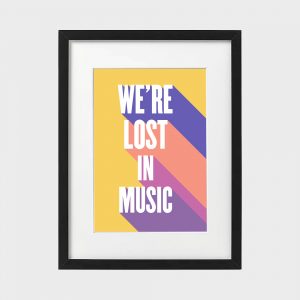 Disco Prints We're lost in music yellow theme