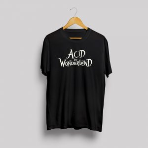 Acid in Wonderland T-shirt black white