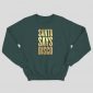 Santa Says Disco Sweater Green with Gold Foil